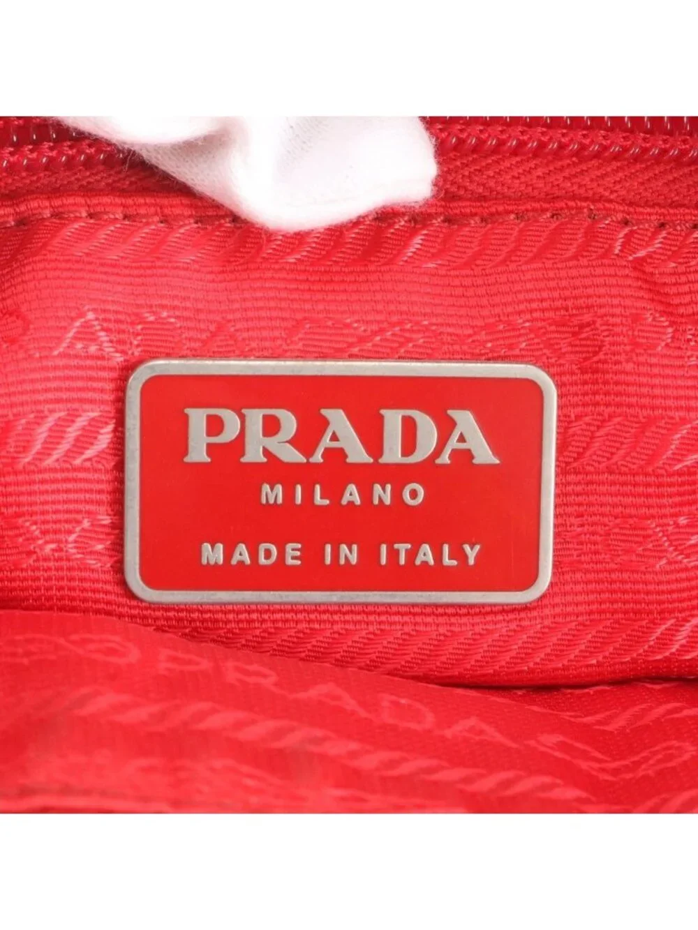 Prada Tessuto Nylon Triangle Logo Leather Shoulder Bag Crossbody Messenger